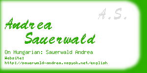 andrea sauerwald business card